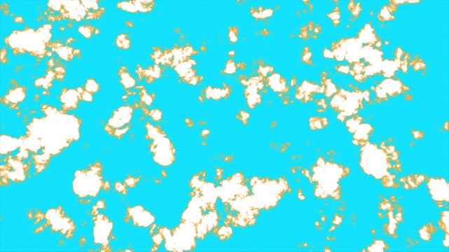 Abstract Blue and White Organic Texture with Gold Accents