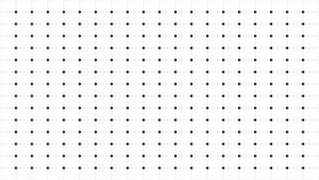 Seamless black square dot grid pattern on transparent background