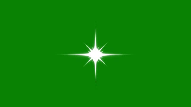 doodles style stars blinking,Twinkling star, vector star light effect doodle style,blinking light effect, 4K Magic Flash Effect,Shining star effect video, green screen.