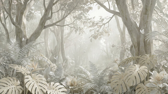 Albino Rainforest Ghost Jungle Depigmented Flora Dreamscape