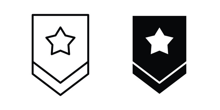 Military rank badge icon