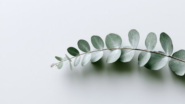 Green leaves arranged on a plain background showing the details of nature in a simple setting