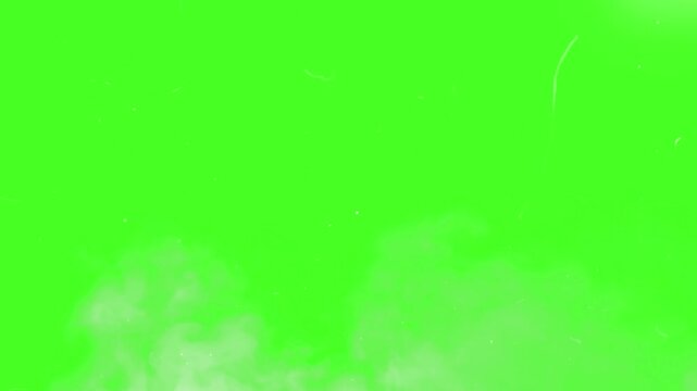 Animated subscribe and subscribed button icons on green screen background with clouds