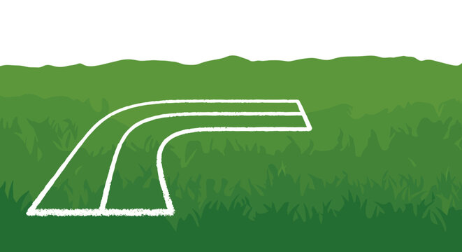 Athletic Running Track Start Line Illustration: Power and Ambition on Sport Field, Championship Concept Vector Artwork, isolated on transparent background