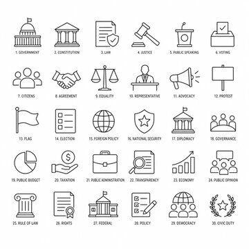 Cycling and Urban Mobility Line Icons Set