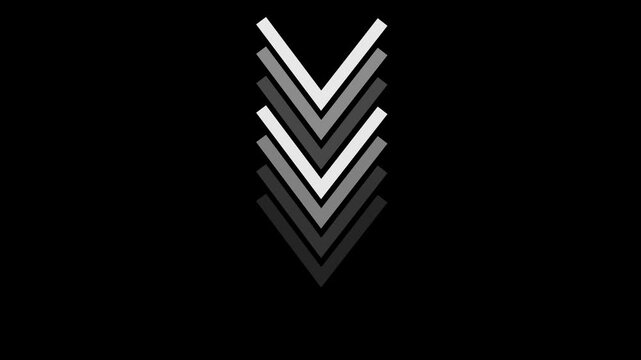 Fast icon or symbol multiple left pointing chevrons or white arrows on a black back ground Right-directional arrow loop animation. Animated arrows for the overlay video layer. arrow icon concept a