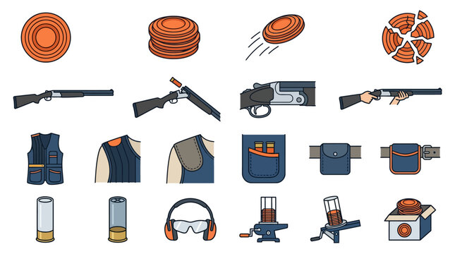 Shooting sports equipment collection.