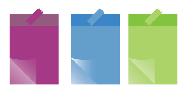 Sticky note reminder. Post it note paper. Yellow sheets for notes isolated with clipping path. Sticky note with duct tape, post it note paper, memo reminder with adhesive tape, sticky paper note