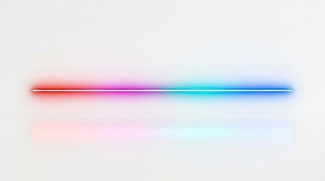 Multicolor gradient neon light bar with reflection