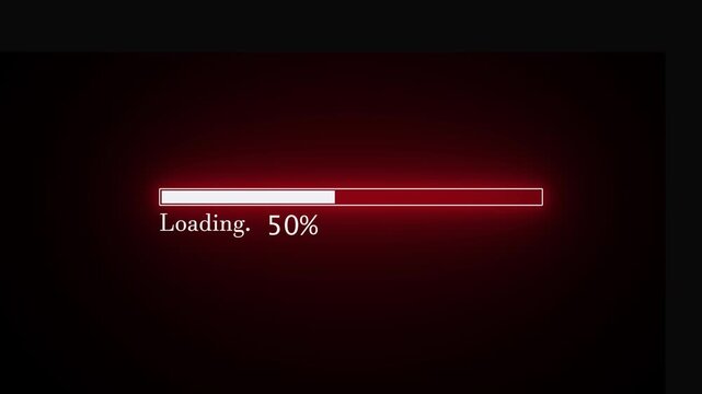 Abstract neon loading icon animation Loading bar Circular Loading Progress Animation | Modern Round Loader Motion Graphics and percentage Futuristic progress loading bar 0-100 percent.on a black backg