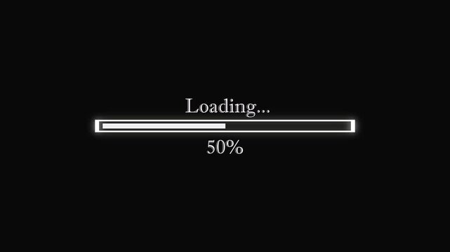 Loading Progress Bar Animation 0% to 100% Modern UI Loader Motion Graphics100%,pixels,alpha channelxels