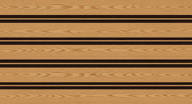 Horizontal wood planks with dark brown stripes pattern background grain texture