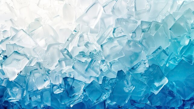 Abstract Blue and White Ice Cube Texture