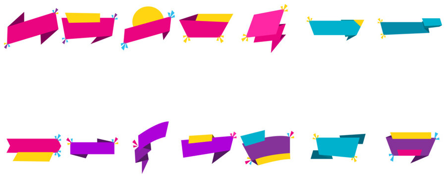 Colorful Sale Banners and Labels
