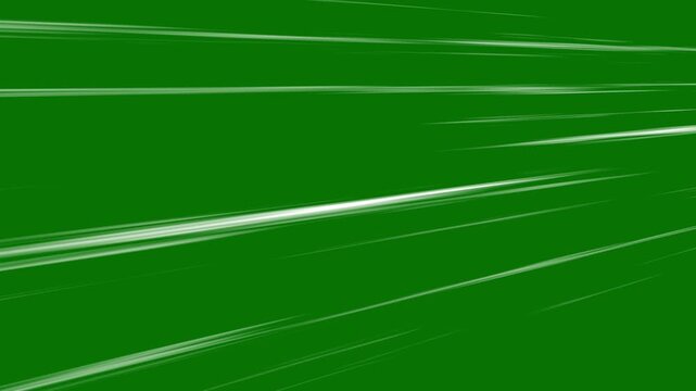 Pack of Anime Comic Speed Lines, Fast Horizontal and Diagonal Speed lines Loop White, Seamless recurring speed line, dynamic high speed lines, Transparent Green Screen Background. 4k video