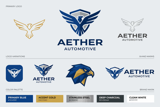 Premium Eagle Automotive Brand Identity and Logo Kit