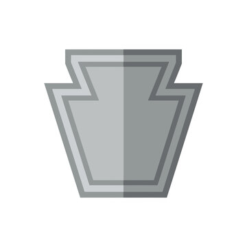 Grey keystone icon symbol on white background.
