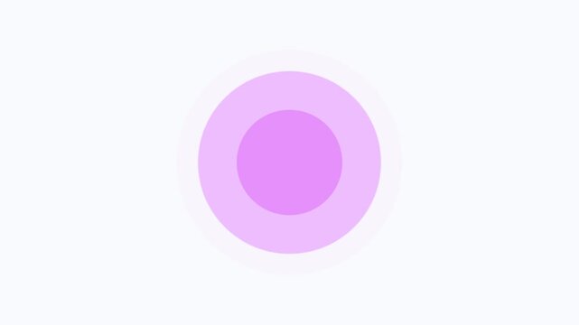 A circle gently pulsing in motion graphics. Circle gently pulsing icon 2d Animation with Alpha Matte