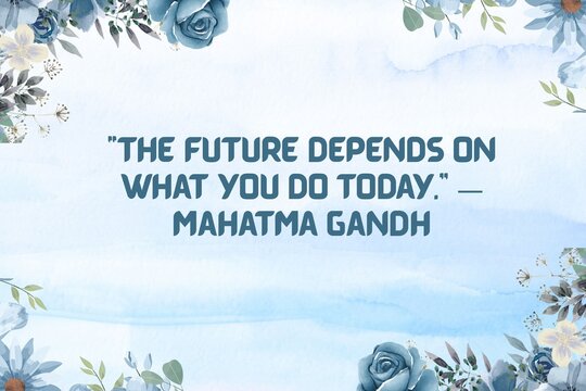 Inspirational motivational quote on floral watercolor background with handwritten calligraphy text