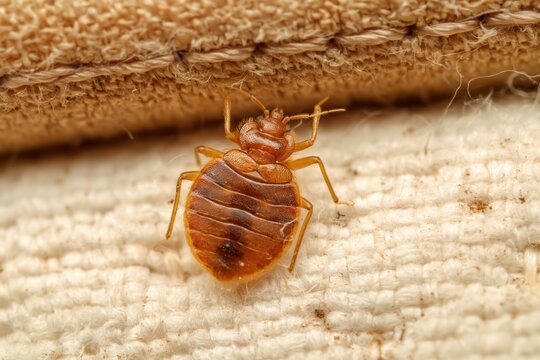 Close-up of a Bed Bug on Fabric