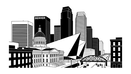 Obraz premium Denver City, United States