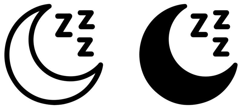 crescent moon sleep zzz icon