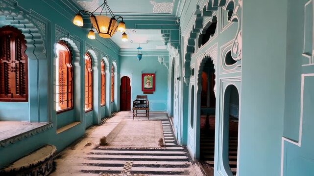 City Palace in Udaipur is a majestic 16th-century palace complex, the largest in Rajasthan. A Glimpse into Vintage Architecture: Capturing the Timeless Elegance of a 