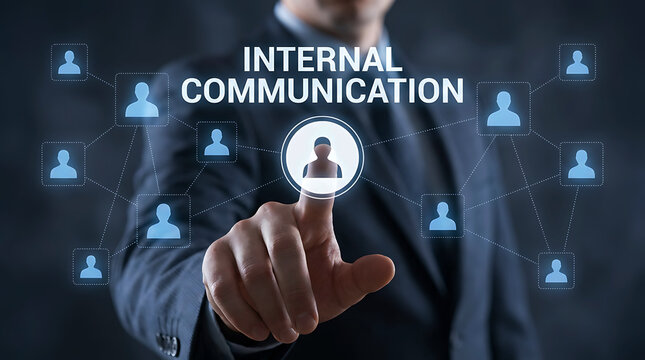 Internal Communication Business Technology Workflow Management Concept