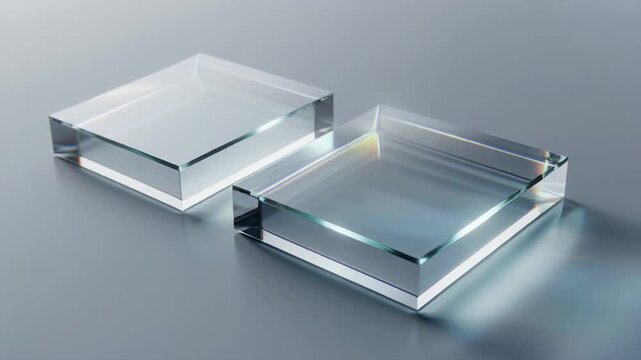 3d glass tablet device folding animation seamless motion design