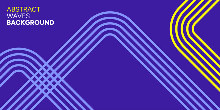 Premium Abstract Purple and Yellow Geometric Line Waves Background Vector