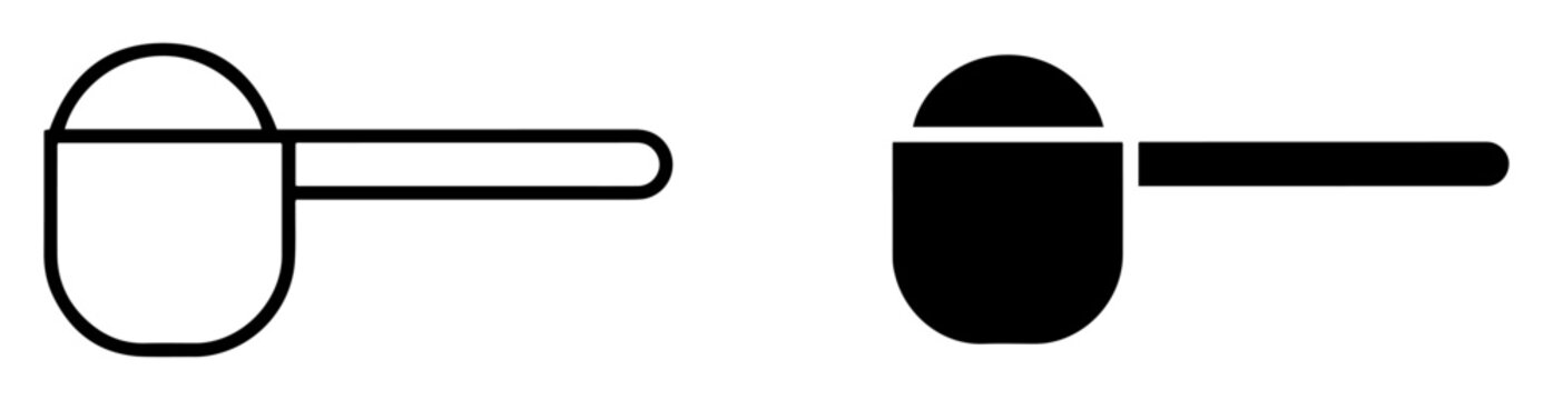 scoop spoon outline icon vector