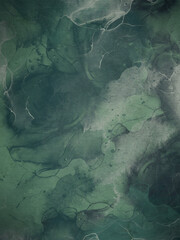 Deep Forest Green Watercolor Fluid Texture on Canvas Background © mamta