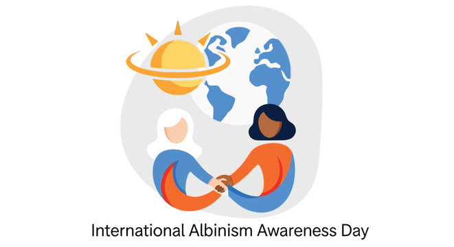 International albinism awareness day illustration