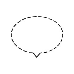 Fototapeta premium Dotted speech bubble