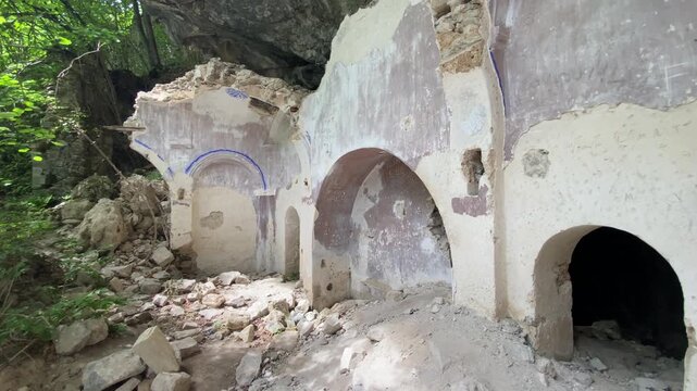 Vazelon Monastery, located in Trabzon, Turkey, was built during the Byzantine period.