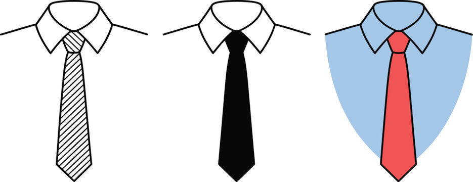 Shirt, and tie icon, formal attire symbolizing career style corporate identity professional dress code and business appearance.