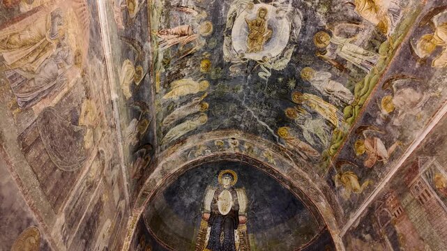 A view of the Church of Saint Sophia in Ohrid, Macedonia