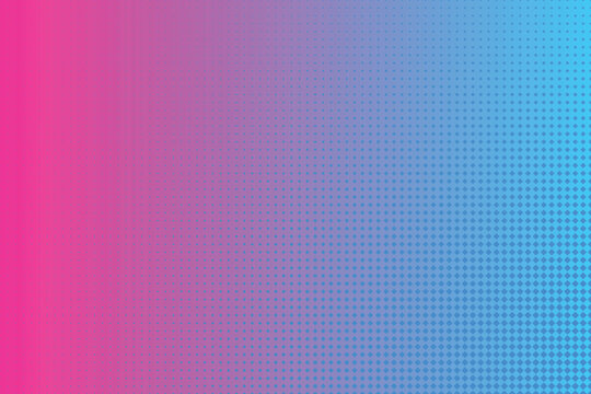 Gradient halftone diamond pattern in magenta to cyan