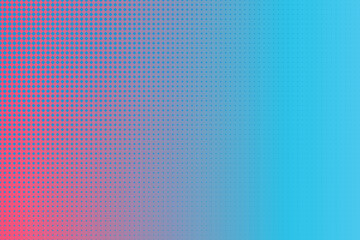 Fototapeta premium Gradient diamond halftone pattern with red, purple, and blue dots diamond pattern halftone dots