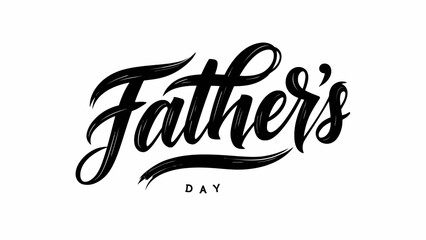 Happy Father's Day Father's Day, greeting card text, black calligraphy, typography, holiday message vector © MstRahela