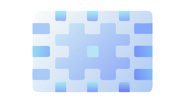 Abstract hashtag symbol formed by soft blue geometric square patterns with geometric internet communication technology minimalist networking background gradient typography business abstract