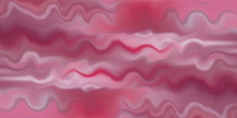 Pink strawberry yogurt or ice cream surface texture with wave pattern. Milk creamy sweet fruit and berry product. Soft and frozen sorbet or dairy pudding smooth top. Realistic vector background. © Dul