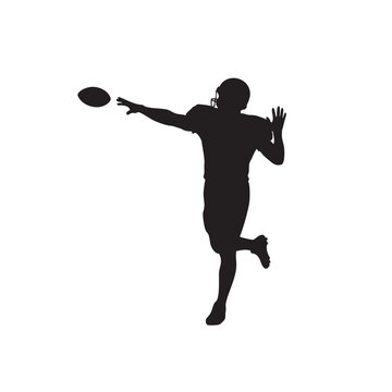 silhouette boxer in action pose with outstretched arm