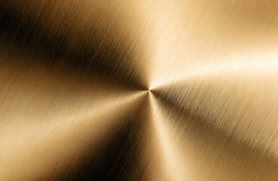 Luxury brushed gold metal texture with smooth gradient and soft light reflections