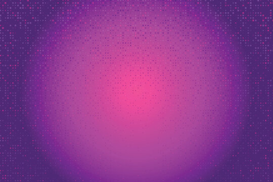 Gradient purple pixel scatter with glowing center light effect