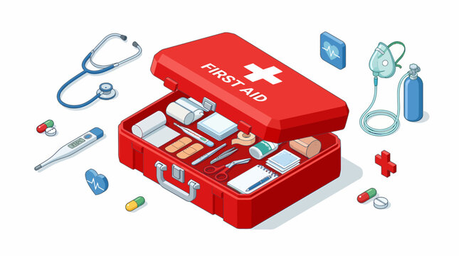 Essential First Aid Kit with Medical Supplies for Emergency Preparedness.