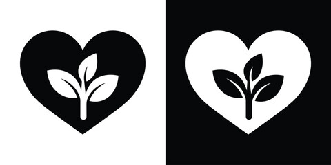 Greenhouse or plant protection icon showing a seedling sprout growing under a glass dome. Clean black and white vector illustration for ecology. © bibin
