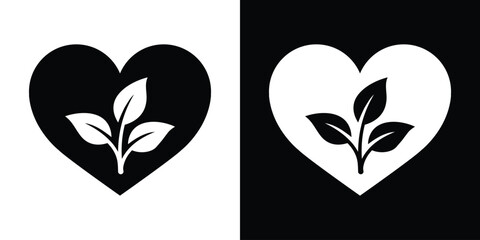 Greenhouse or plant protection icon showing a seedling sprout growing under a glass dome. Clean black and white vector illustration for ecology. © bibin