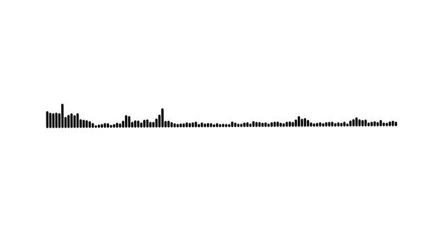 Advanced sonic pulse tracker, digital sound frequency animation, sound wave audio wave form isolate, digital music equalizer spectrum animation for voice, seamless loop white background, 4k