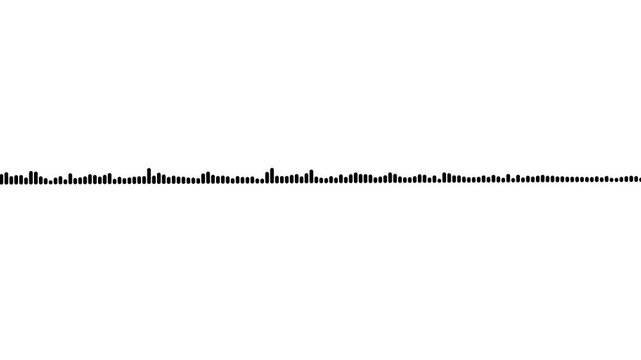 Electronic sound detection waveform, animated frequency observation interface, modern pulse activity visualization,futuristic signal observation display, white background loop, 4k